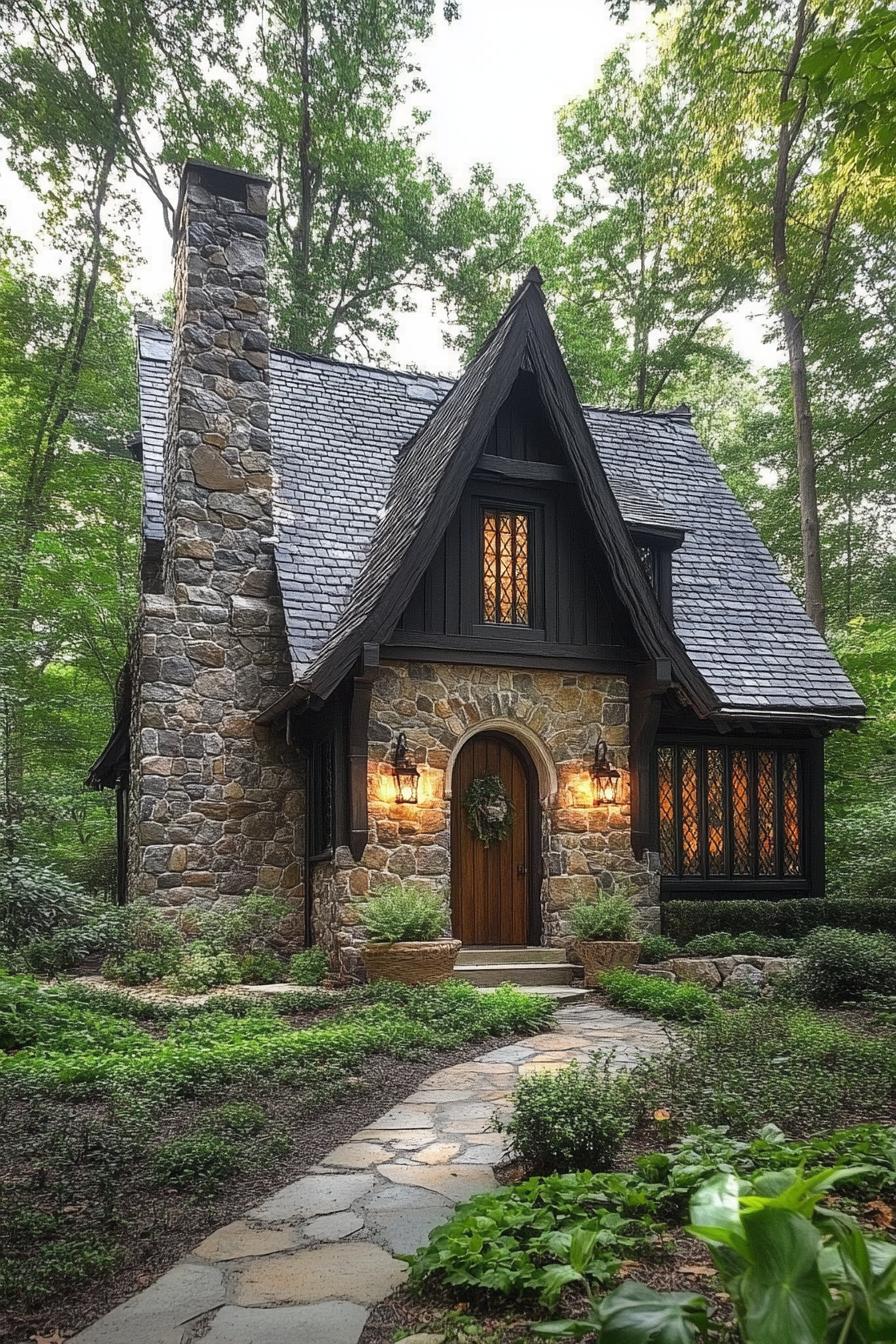 Charming stone cottage nestled in the forest