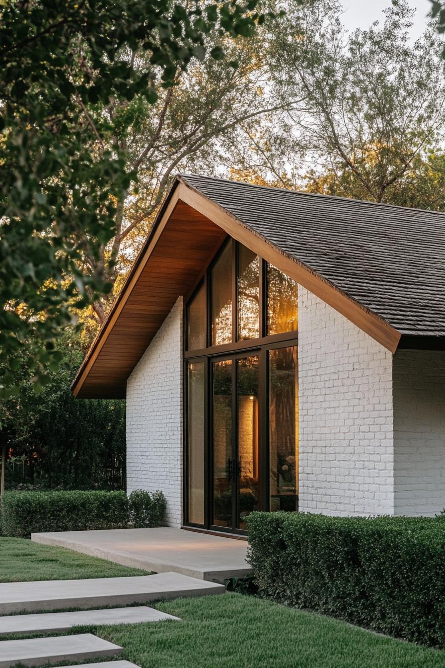 Modern cottage with large glass doors