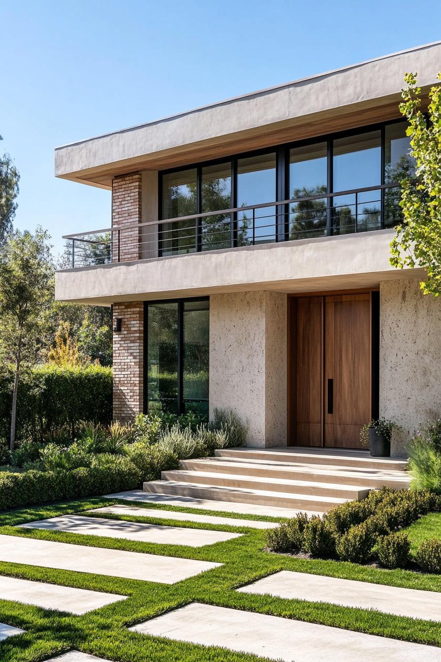 Contemporary house with a landscaped garden