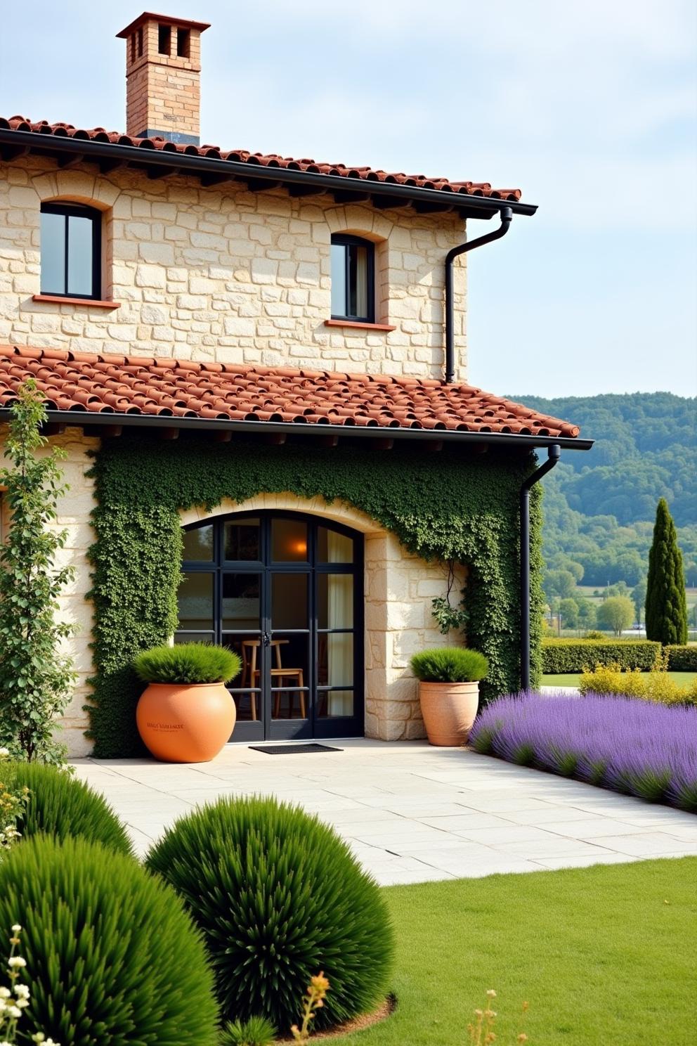 Charming Tuscan villa with lush greenery