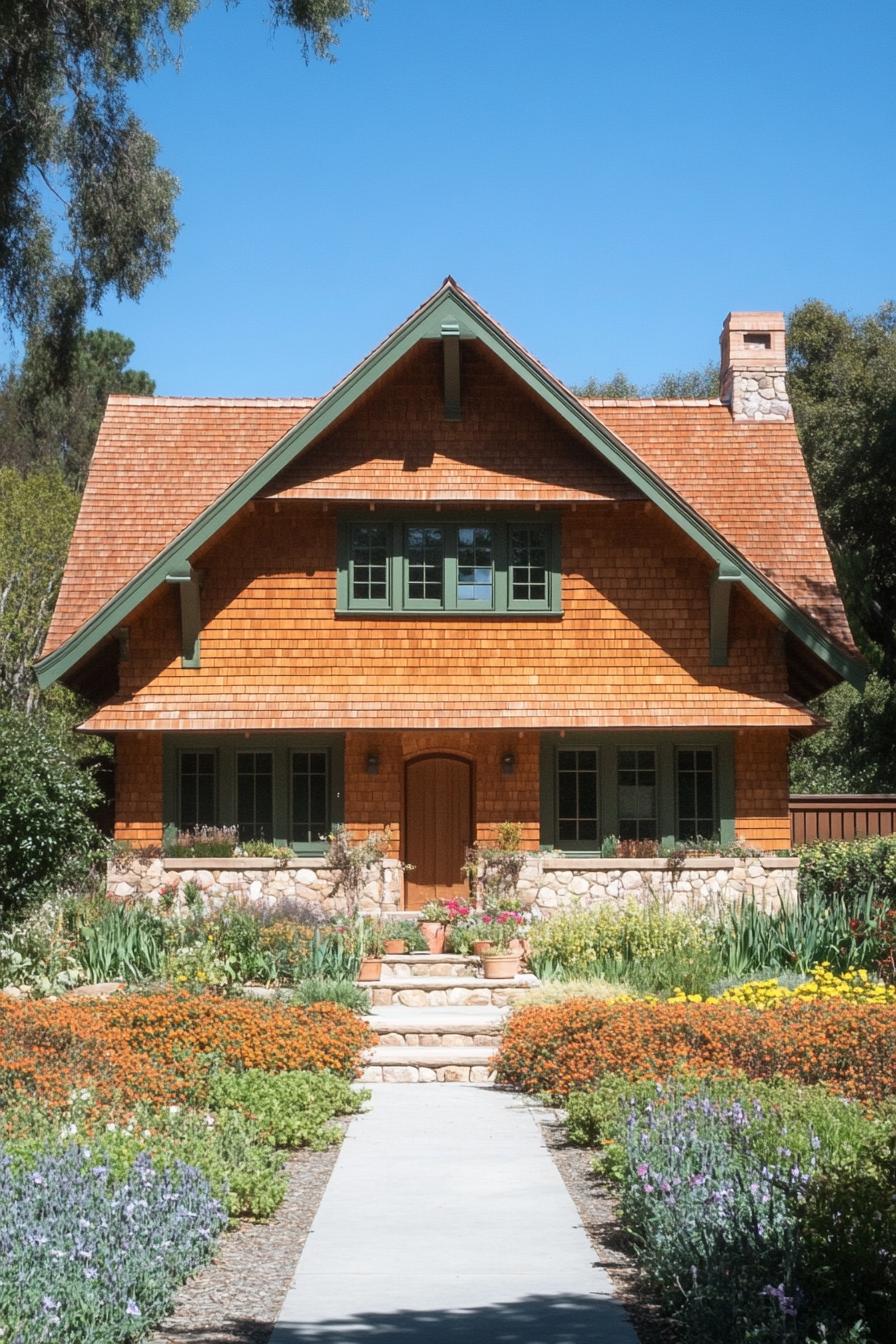 Charming cottage with a lush garden in front