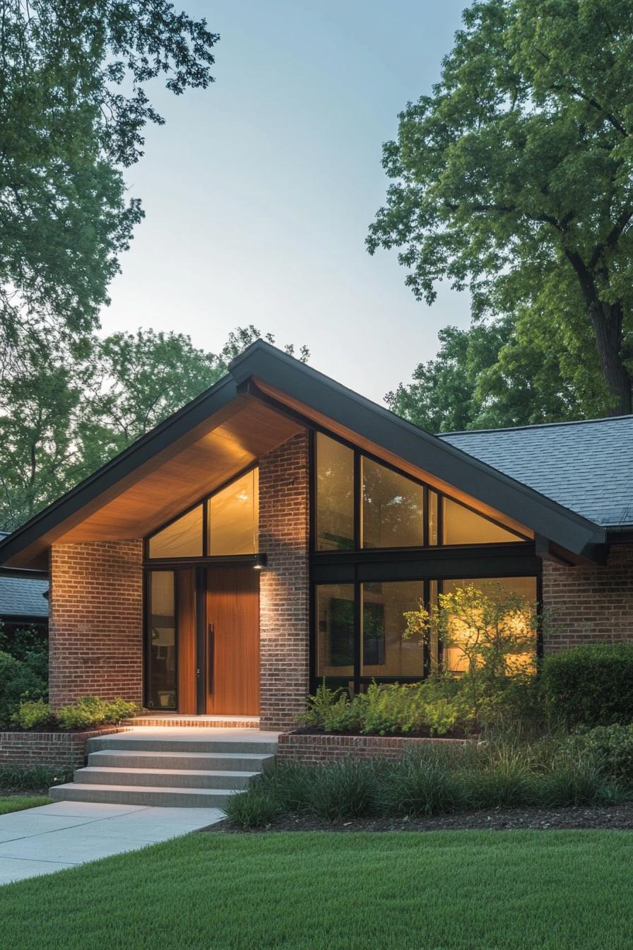 A Welcoming Brick Façade at Dusk