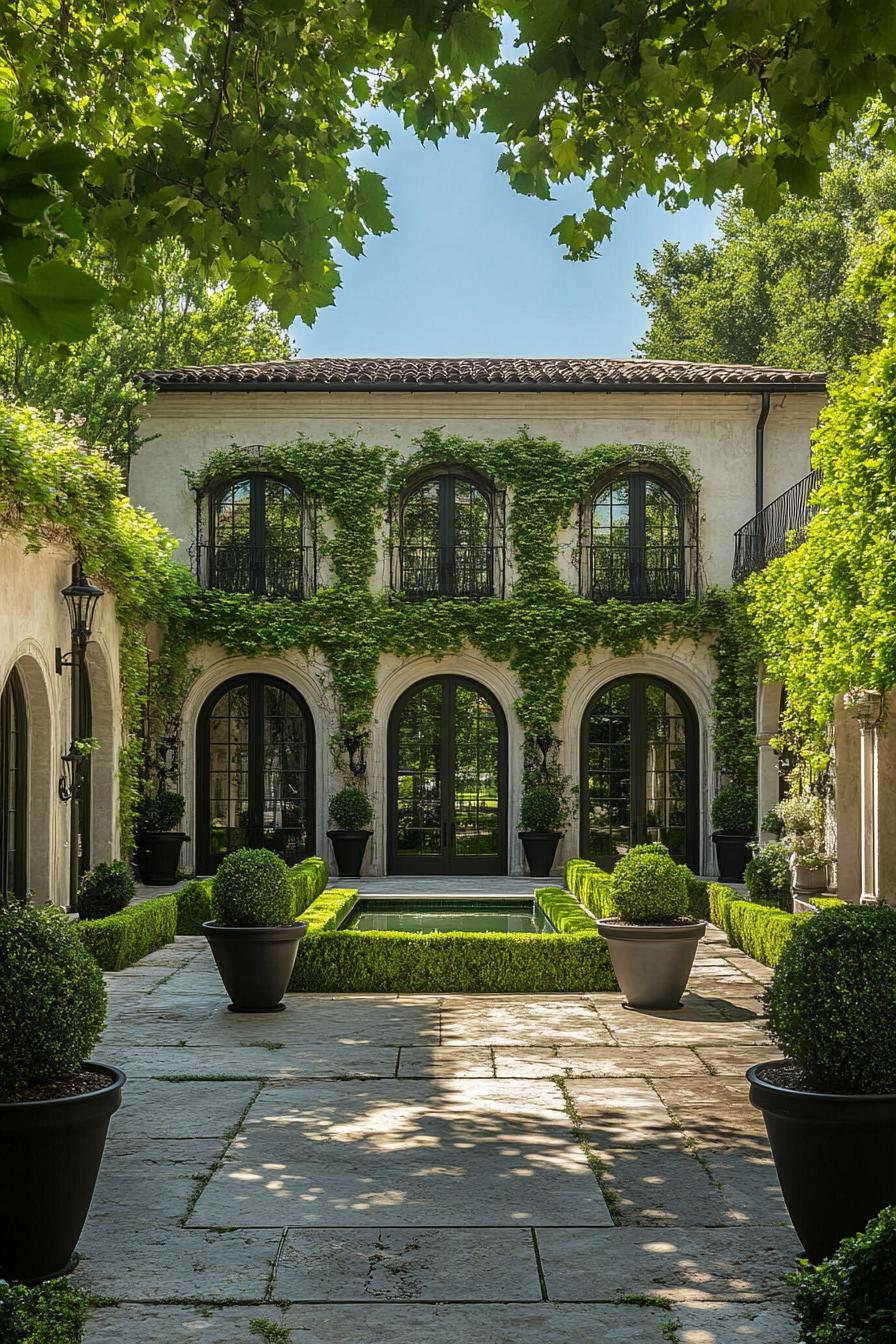 Stunning ivy-laden villa with manicured garden