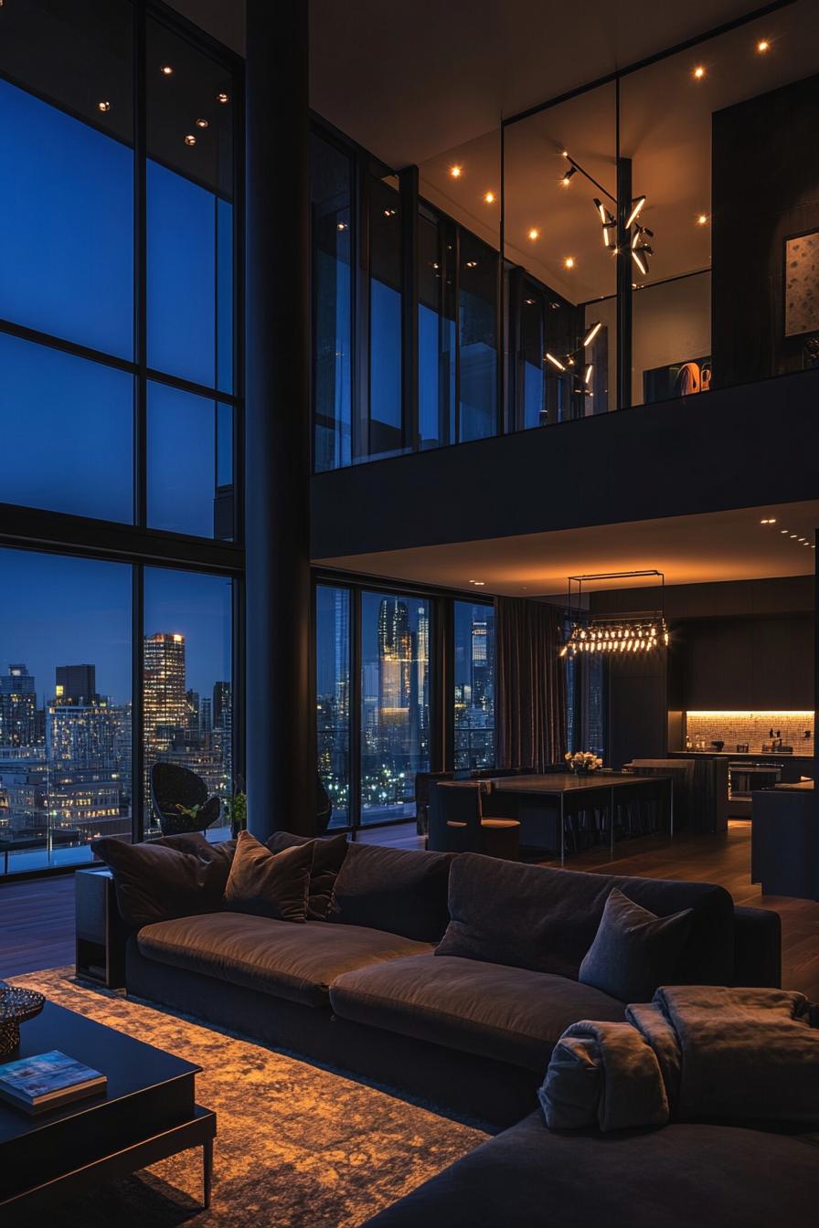 Spacious modern penthouse with city views