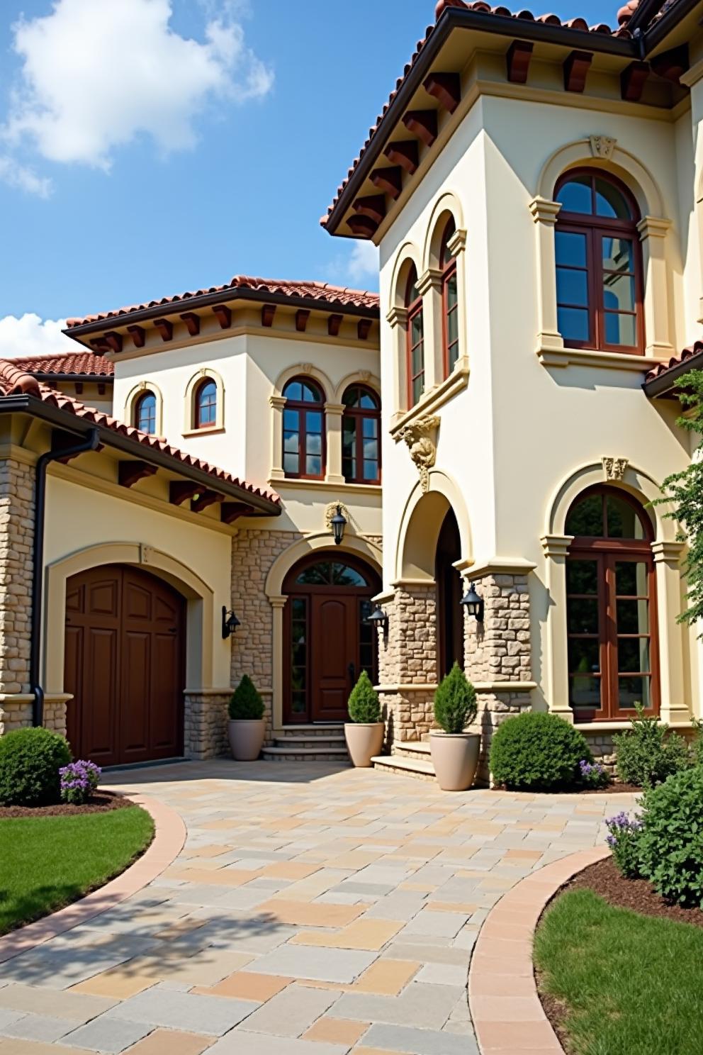 Charming villa with stone and stucco facade