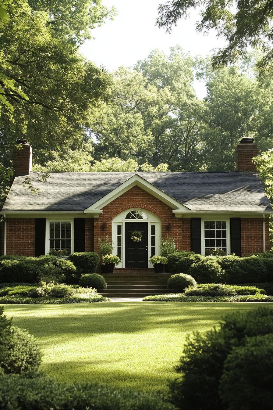 Charming brick house nestled among trees