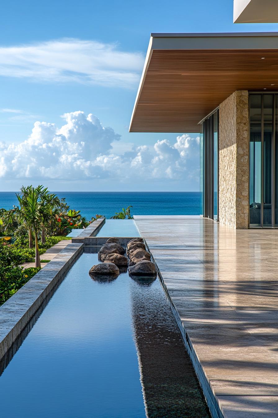 Luxury house with pool and ocean view