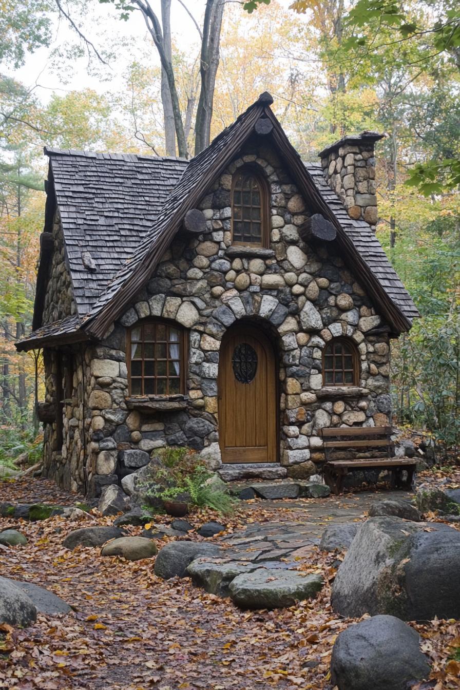 Charming stone cottage nestled in the forest