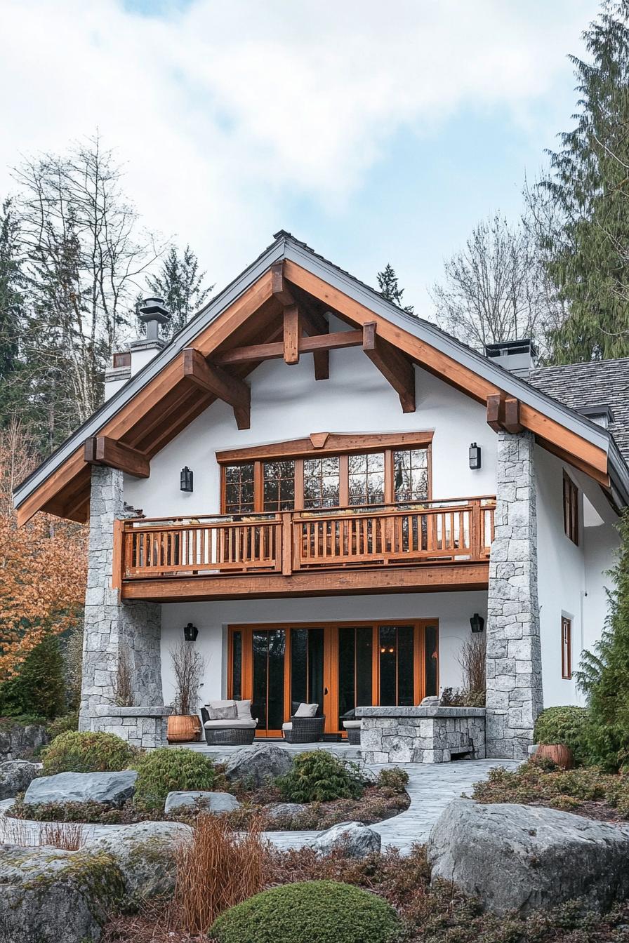 Charming house with timber features and stone accents