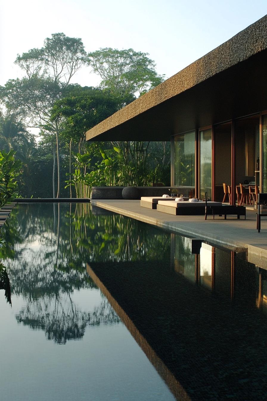 Tropical villa with infinity pool