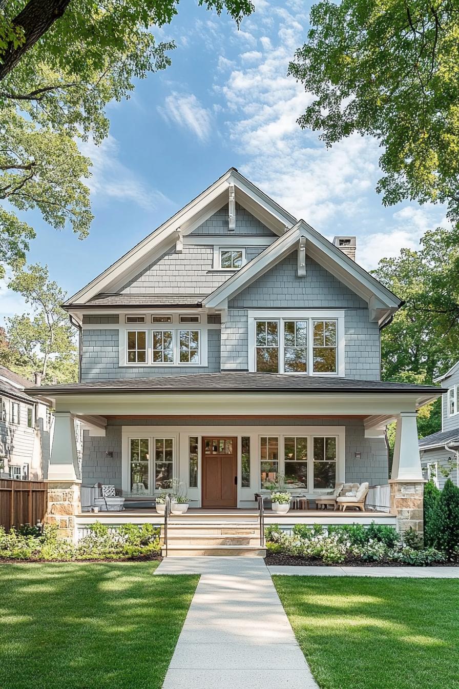 Charming house with a gabled roof and cozy porch