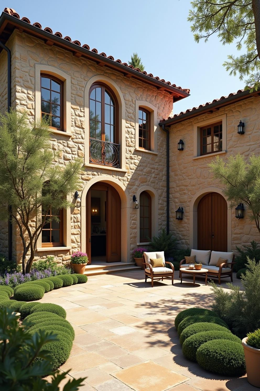 Charming stone facade with Mediterranean charm