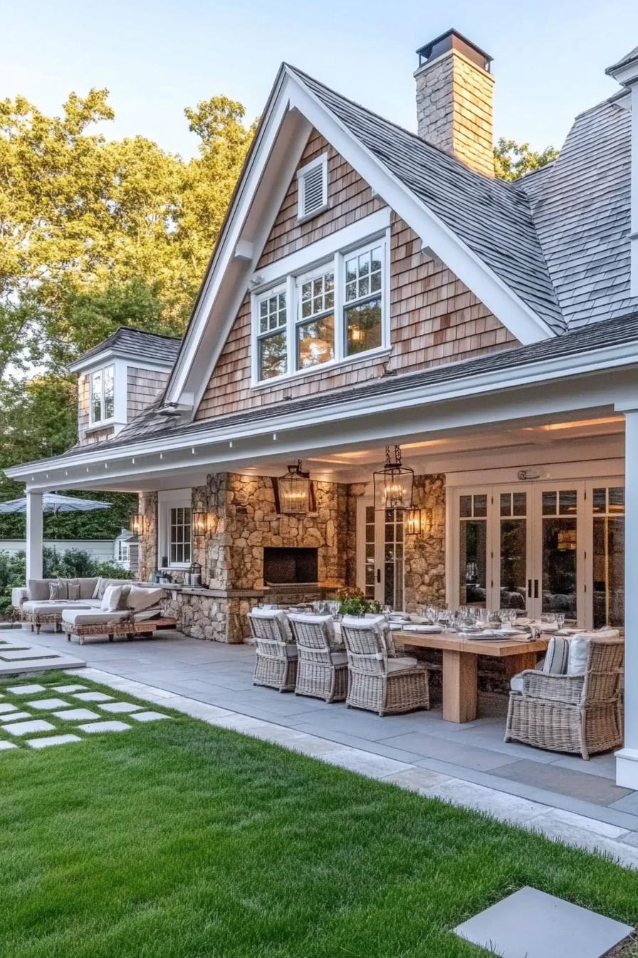 Charming backyard patio with cozy seating