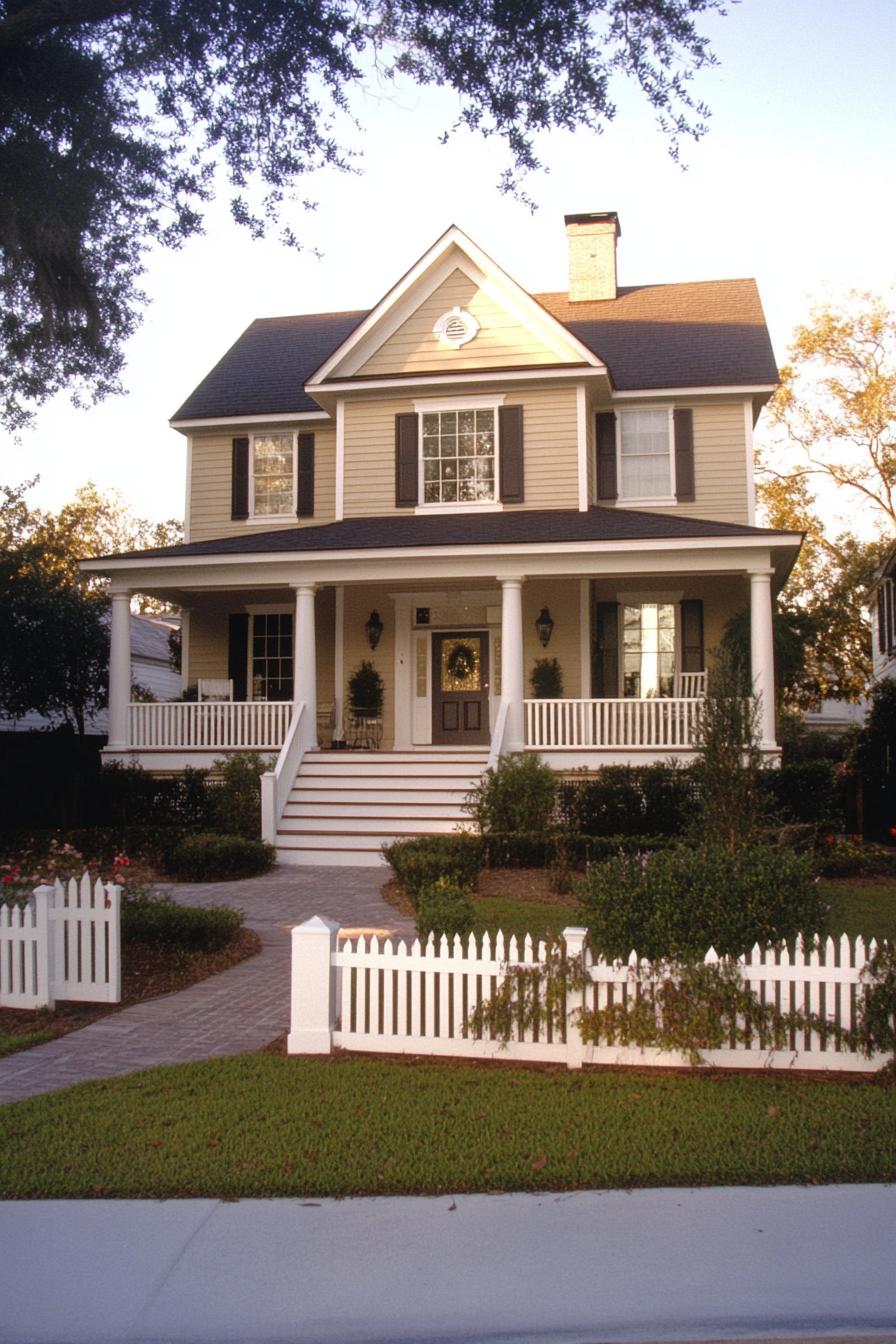 Lovely two-story home with porch and picket fence