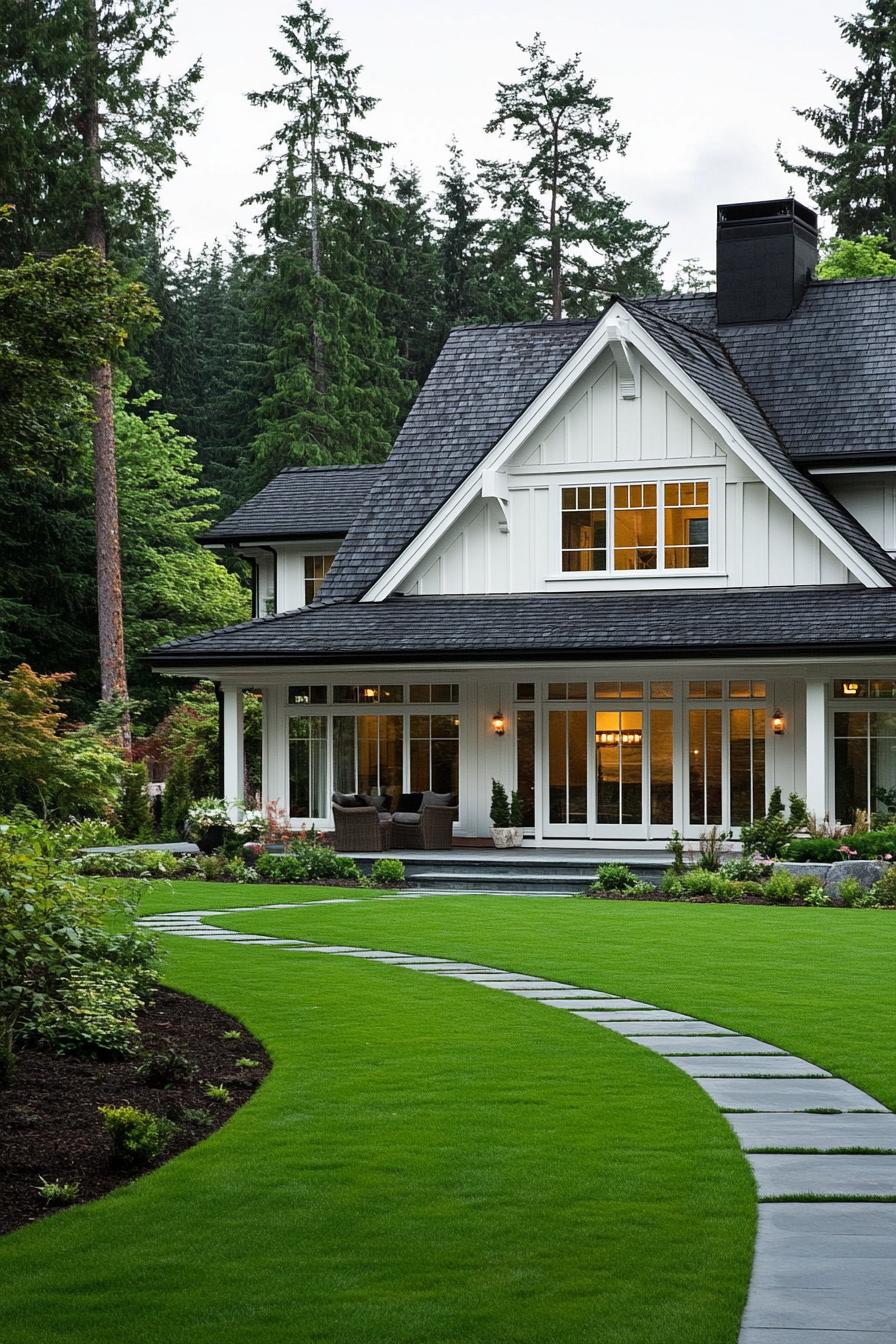 Charming cottage nestled in a lush green forest