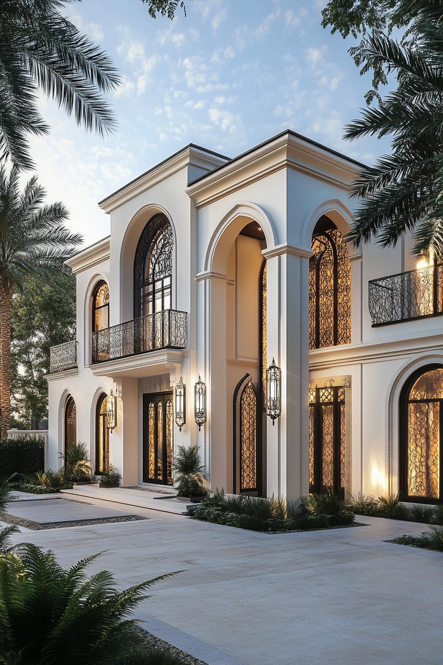 Stunning Arabic-style mansion with arches and intricate designs