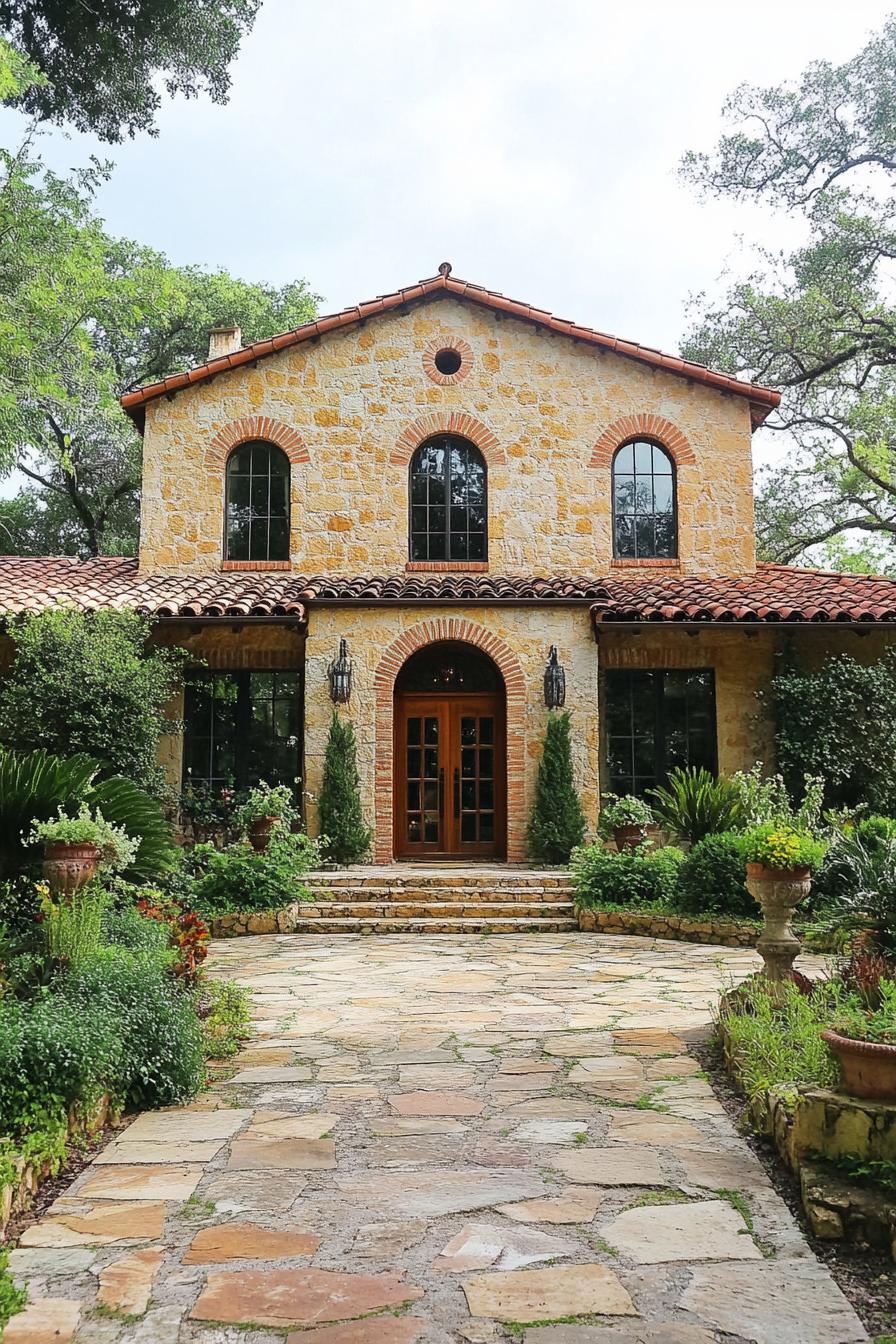 Charming Tuscan house with arched windows