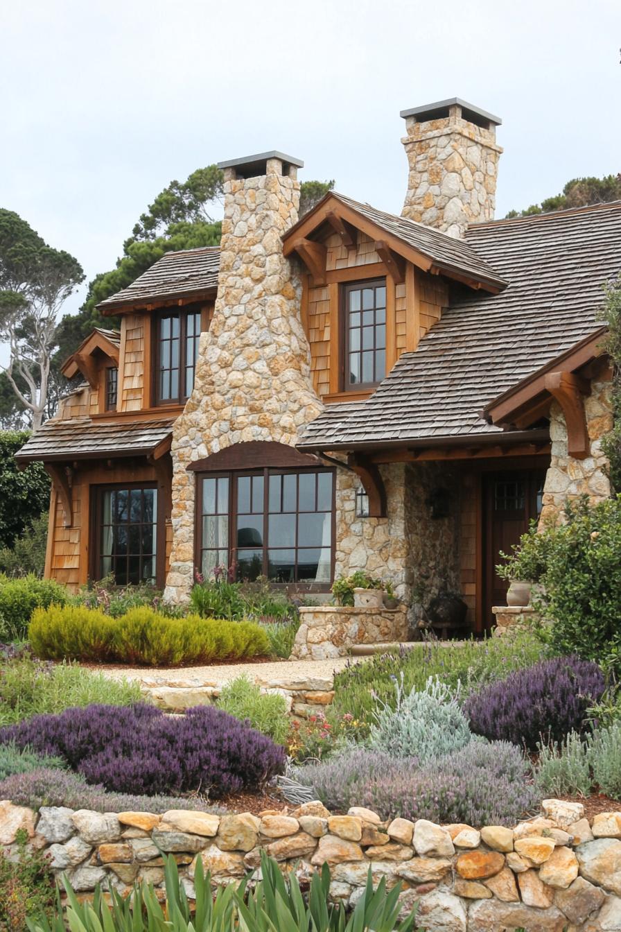 Charming stone cottage with lush garden