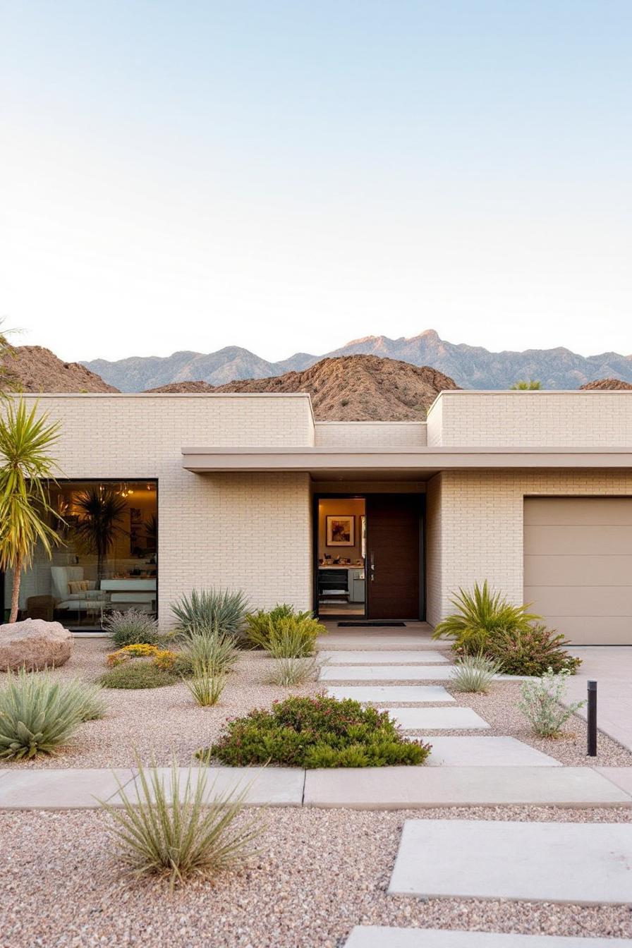 Modern Arizona home with desert landscaping