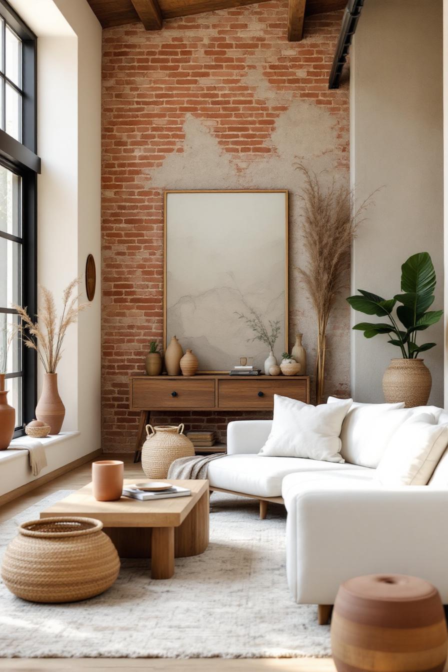 Warm and Inviting Wabi Sabi Living Room