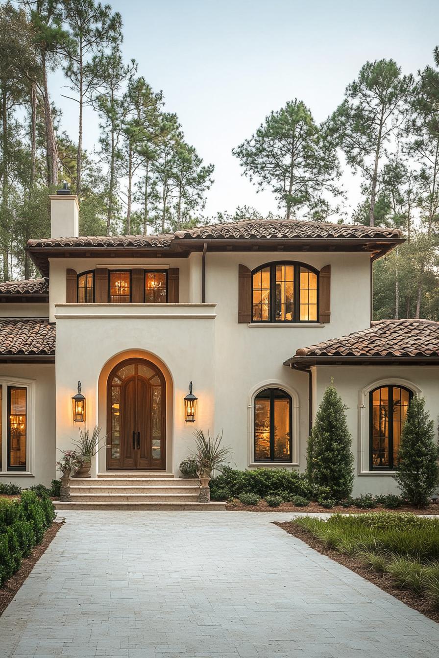 Tuscan-style villa with terracotta roof