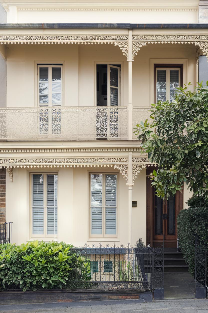 Ornate balcony with intricate lacework