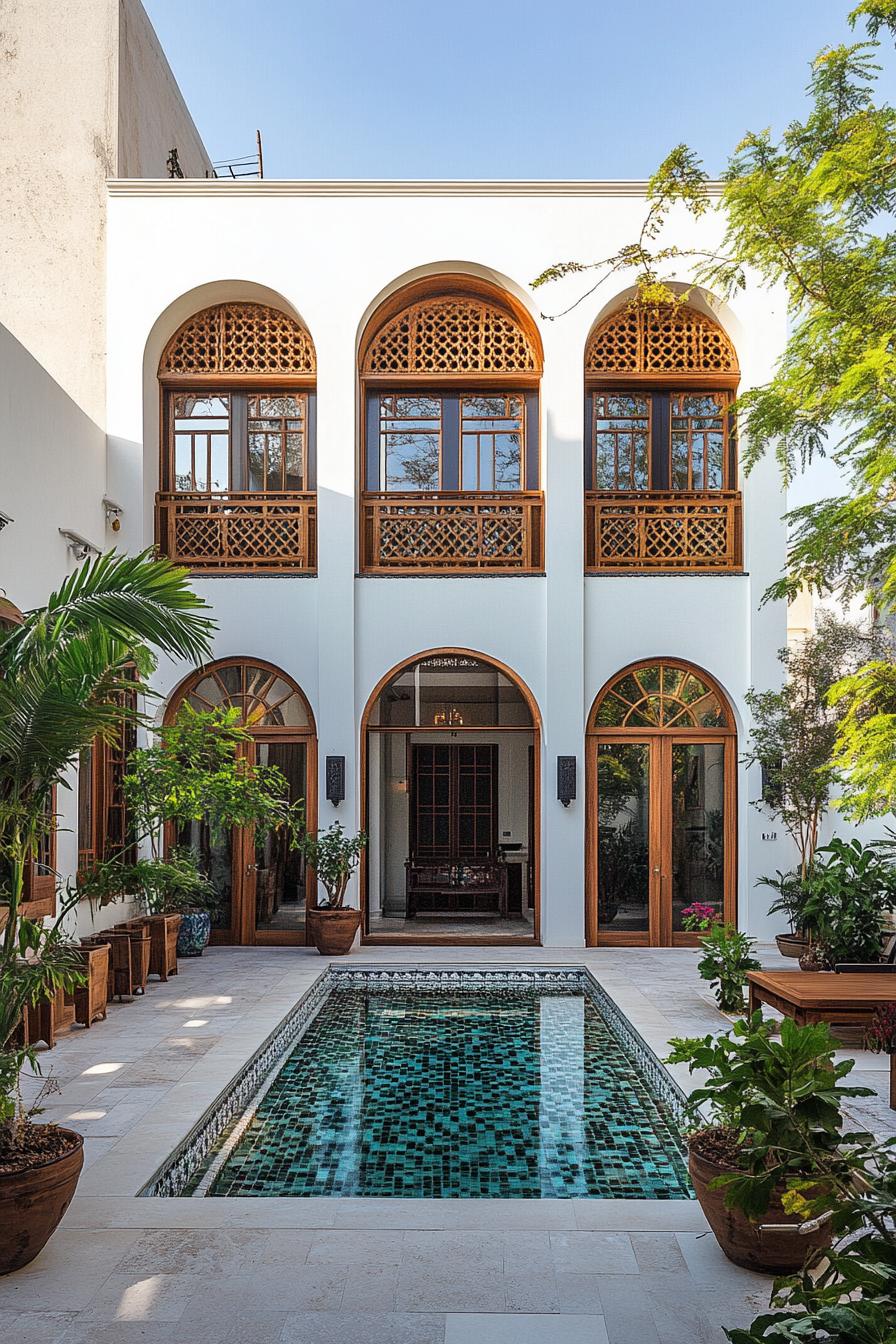 Charming villa with arches and a pool