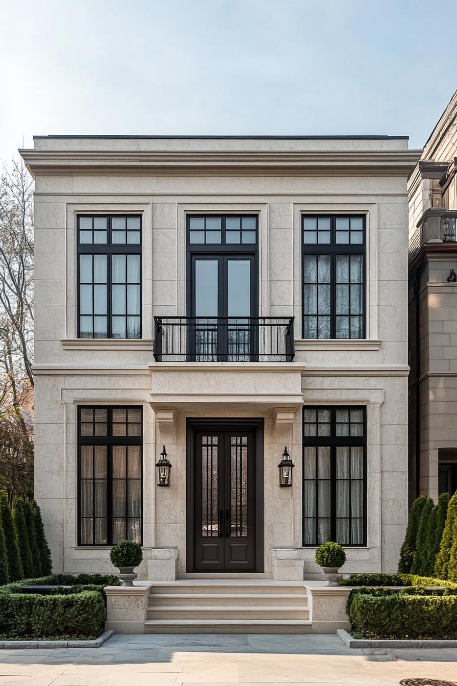 Sophisticated urban home with symmetrical architecture