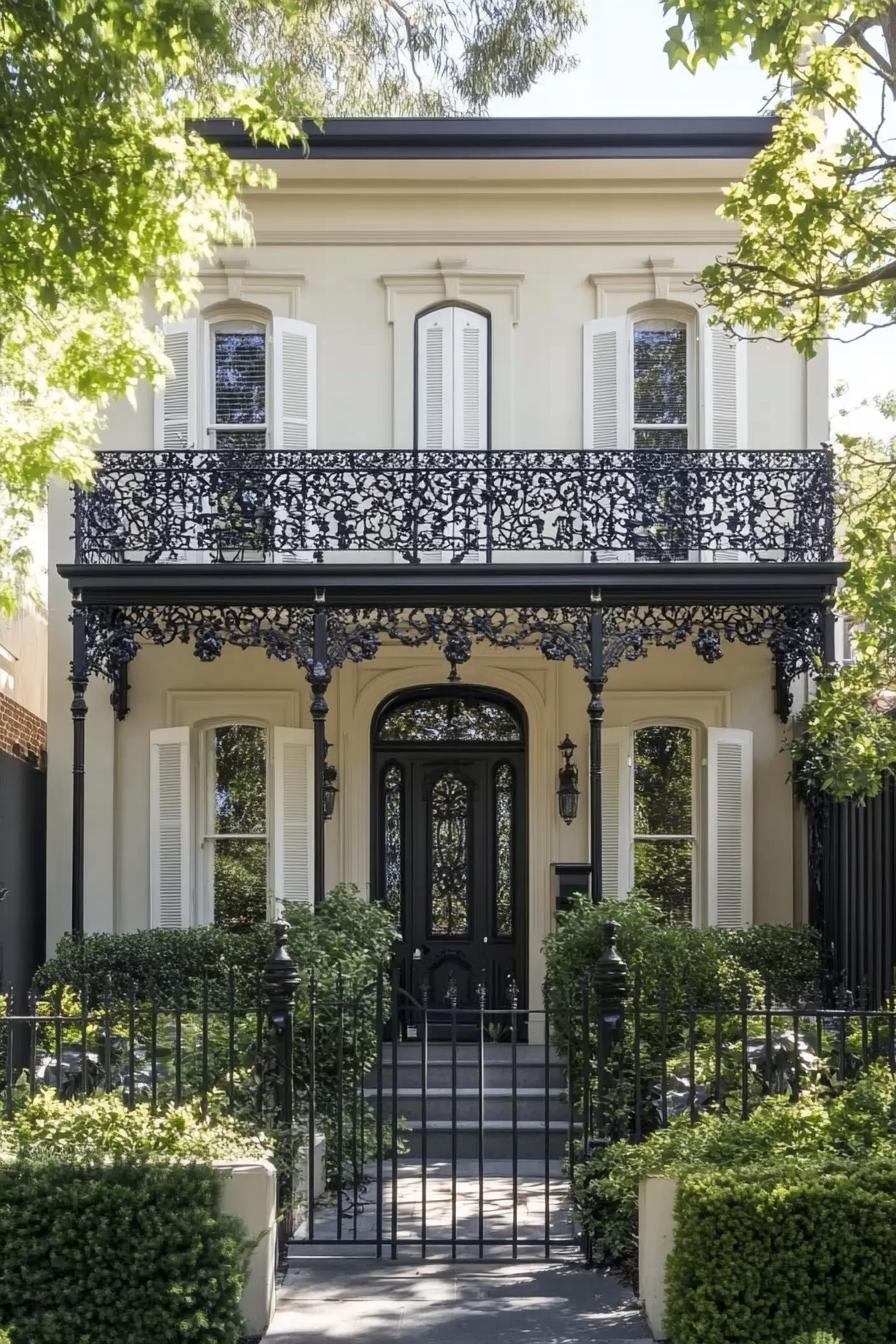 Charming Victorian house with intricate ironwork