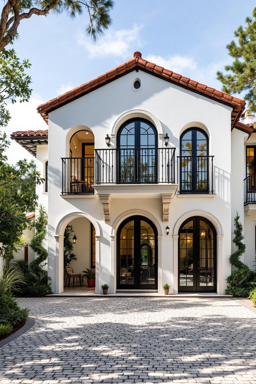 Elegant Spanish villa showcasing classic arches