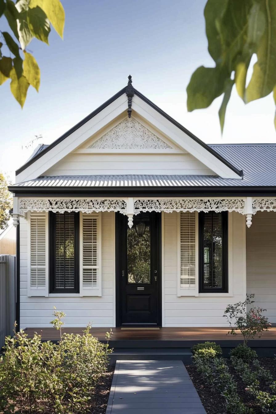 Charming Victorian cottage with intricate lacework