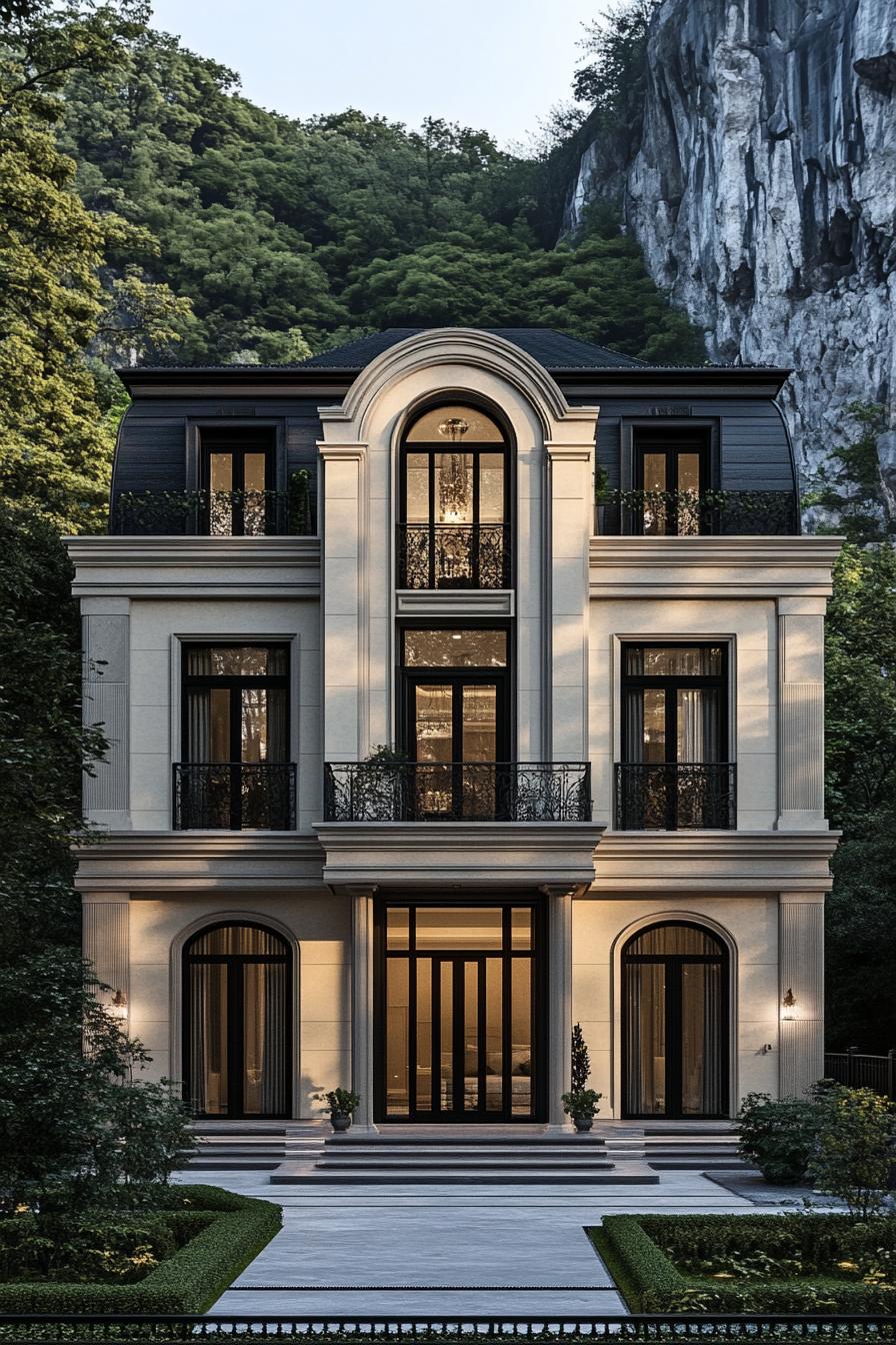 Modern facade with classic elegance