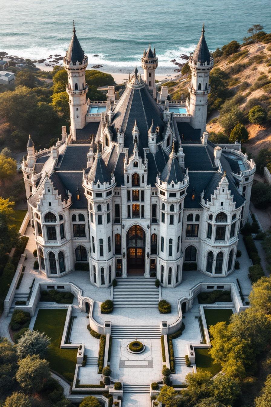 Majestic mansion overlooking the sea