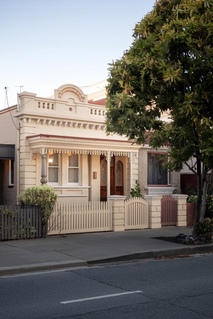 Charming Victorian-style house with intricate facade