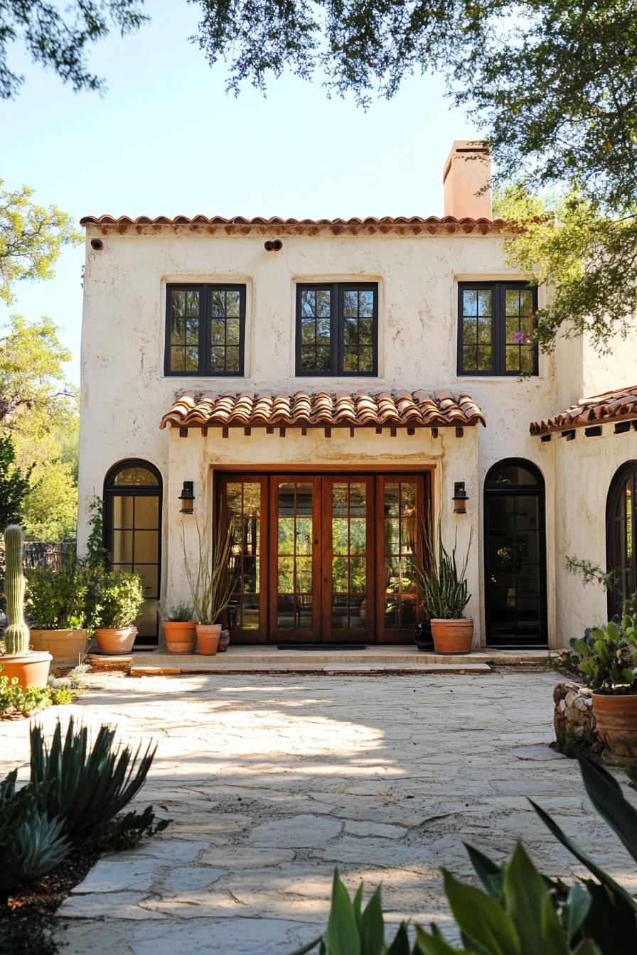 Rustic Arizona home with clay roof tiles