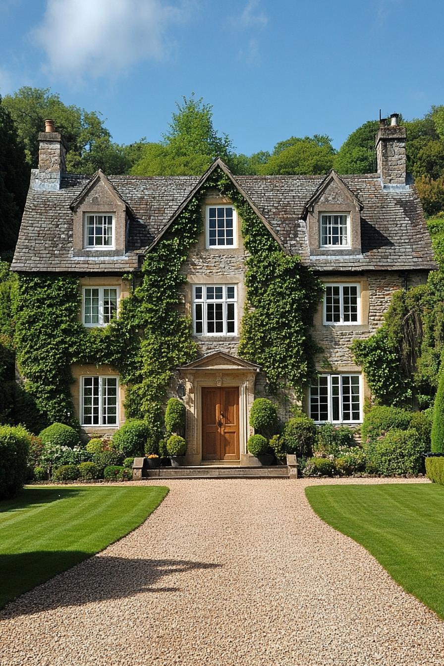 Charming stone house with ivy