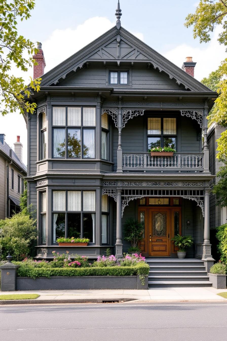 Victorian-style house with intricate woodwork