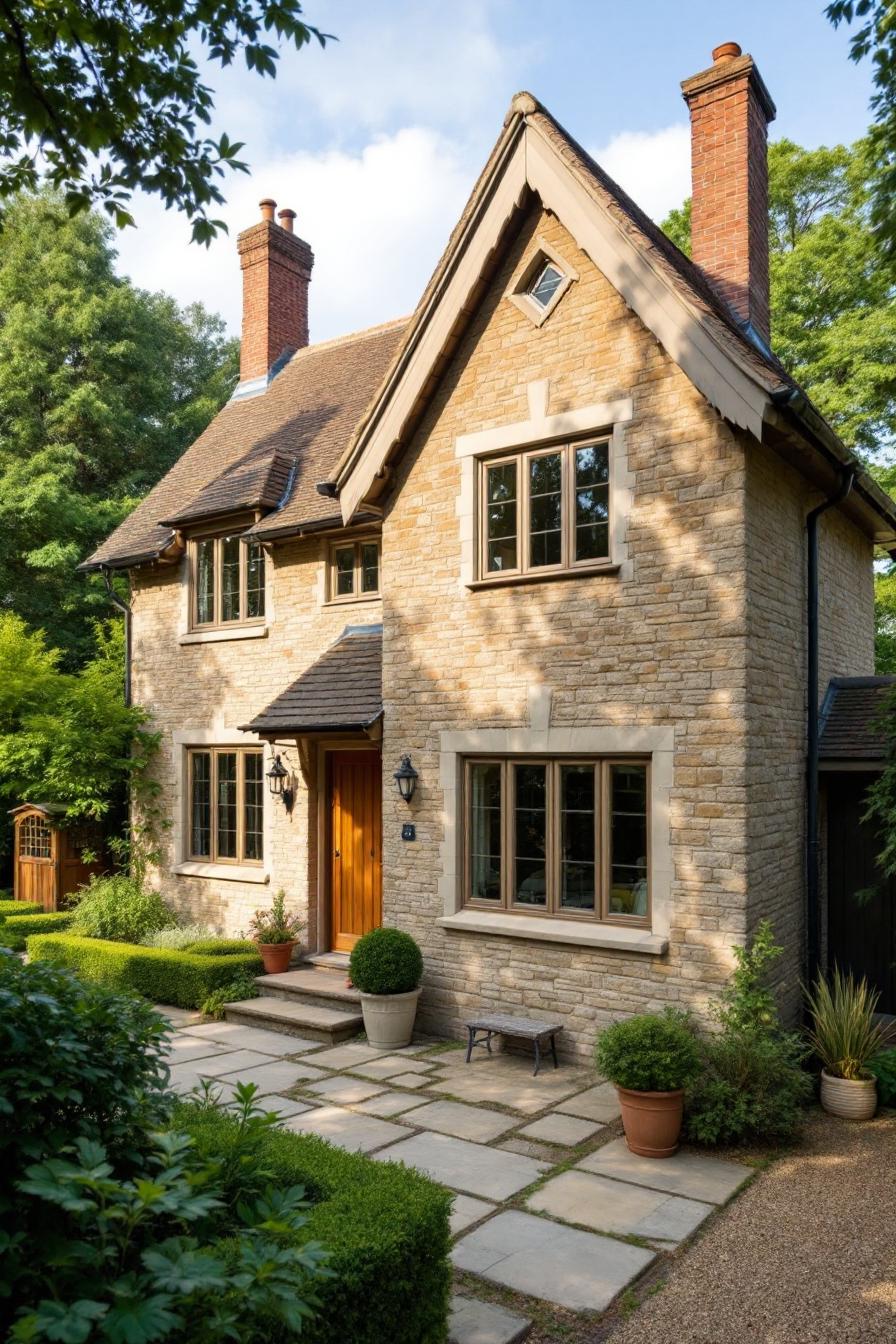 Charming stone cottage with a tidy garden