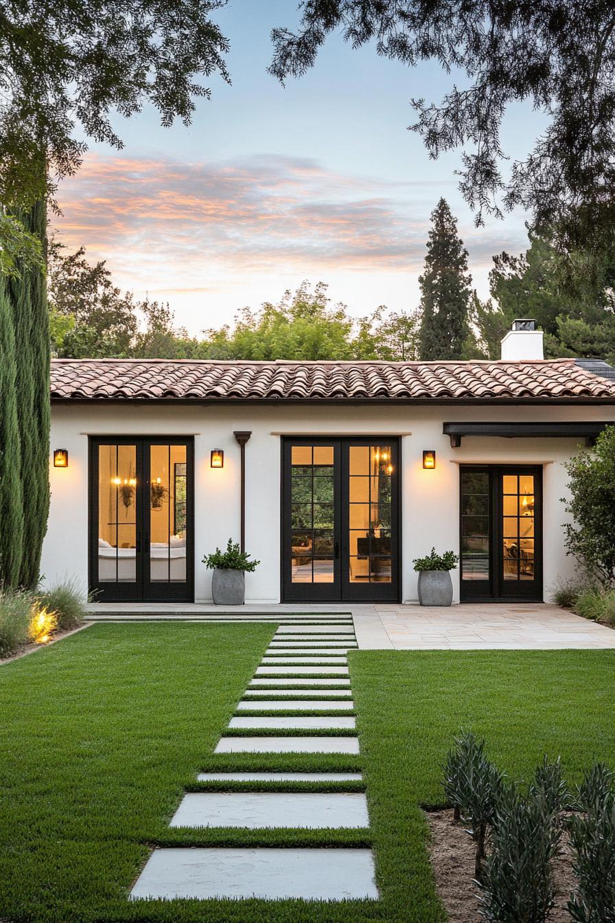 Charming Spanish bungalow with lush green lawn