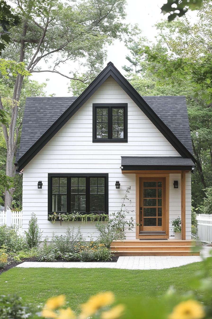 Charming small village house with gable roof