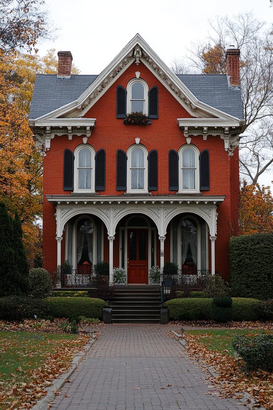 Elegant Georgian house with arched windows