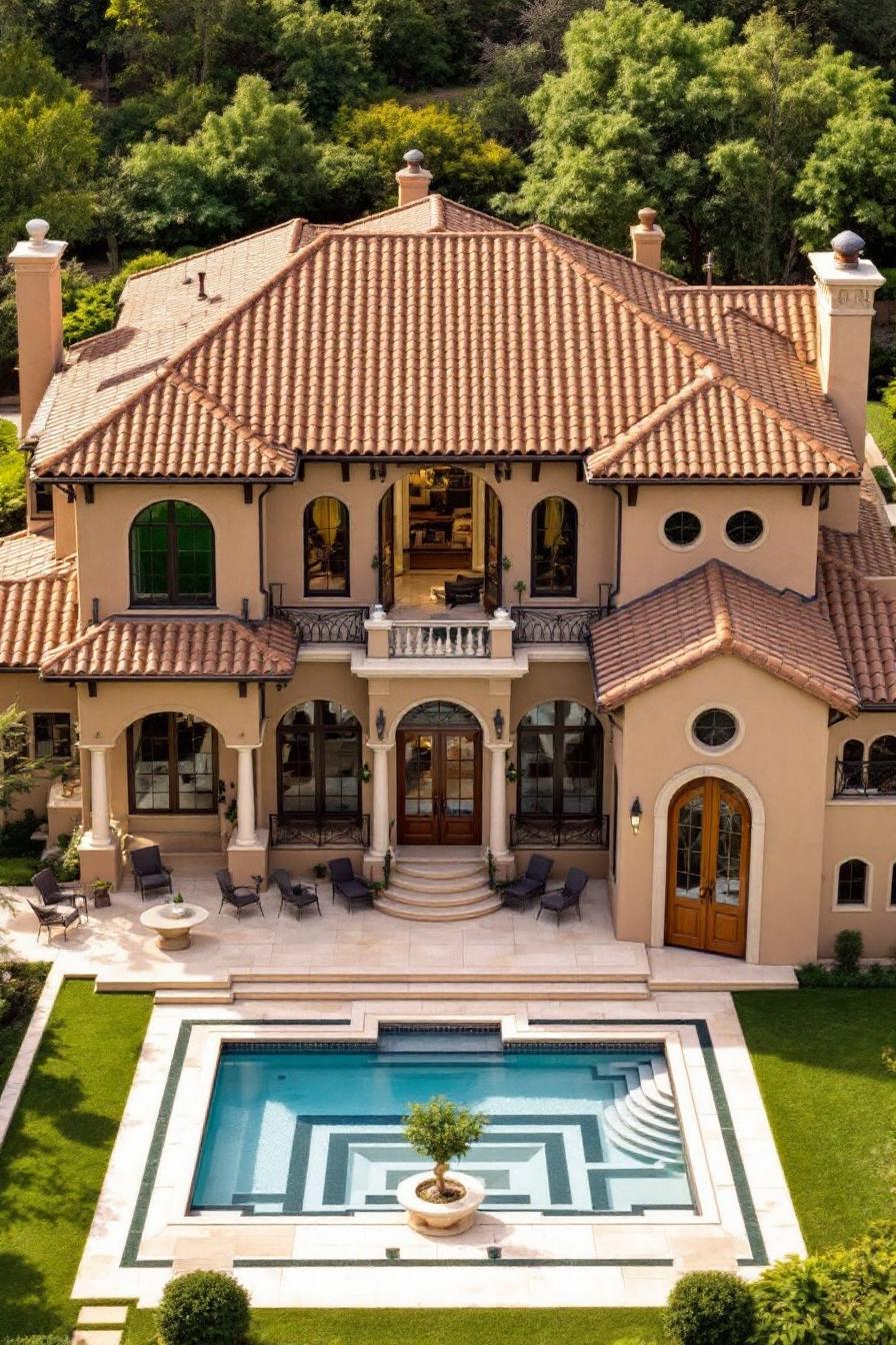 Luxury Mediterranean villa with pool and garden