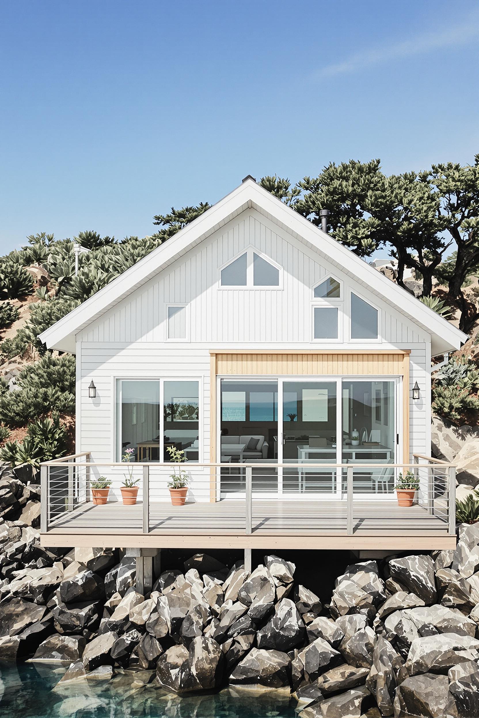 Charming cottage with sea view and deck