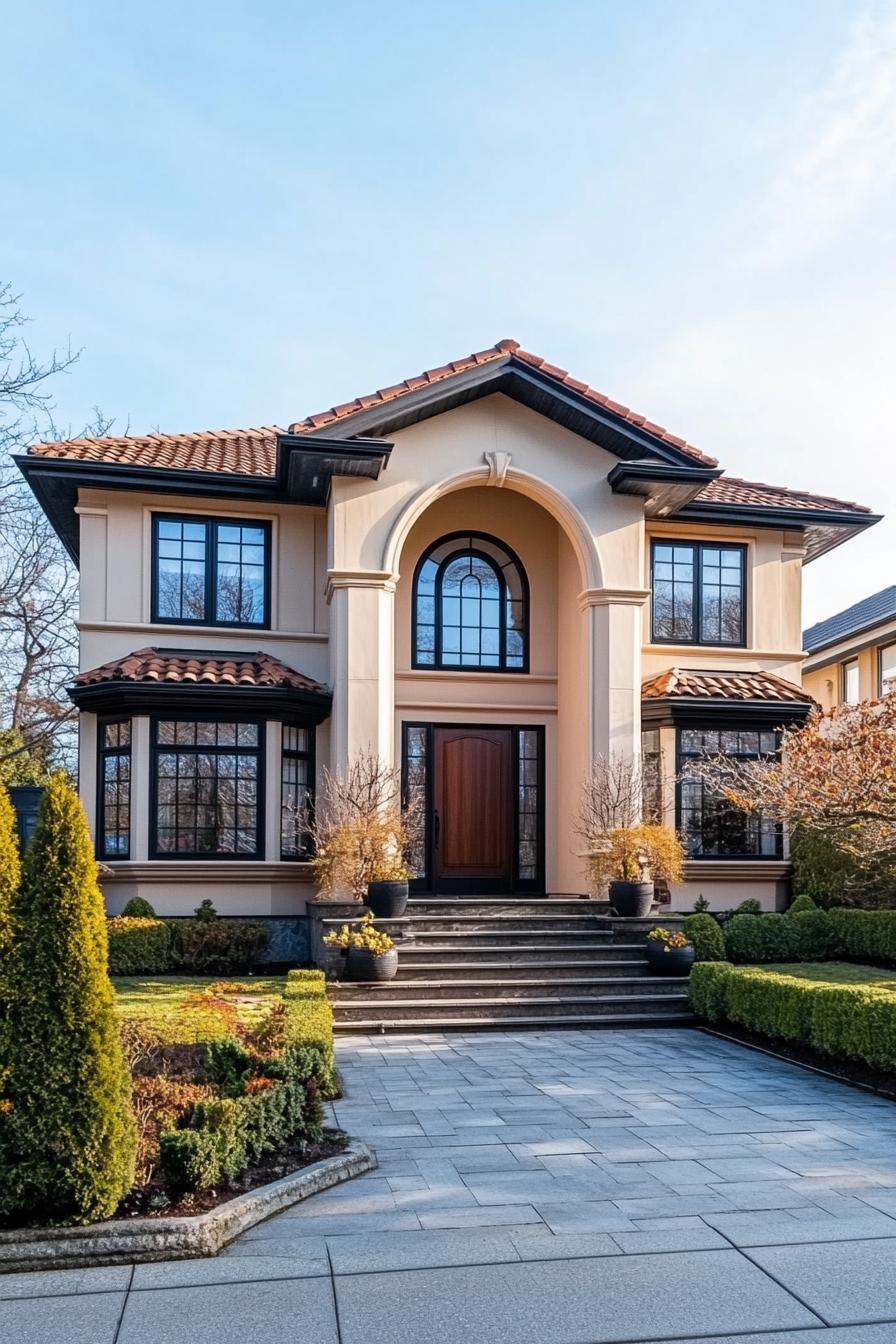 Elegant Mediterranean house with terracotta roof