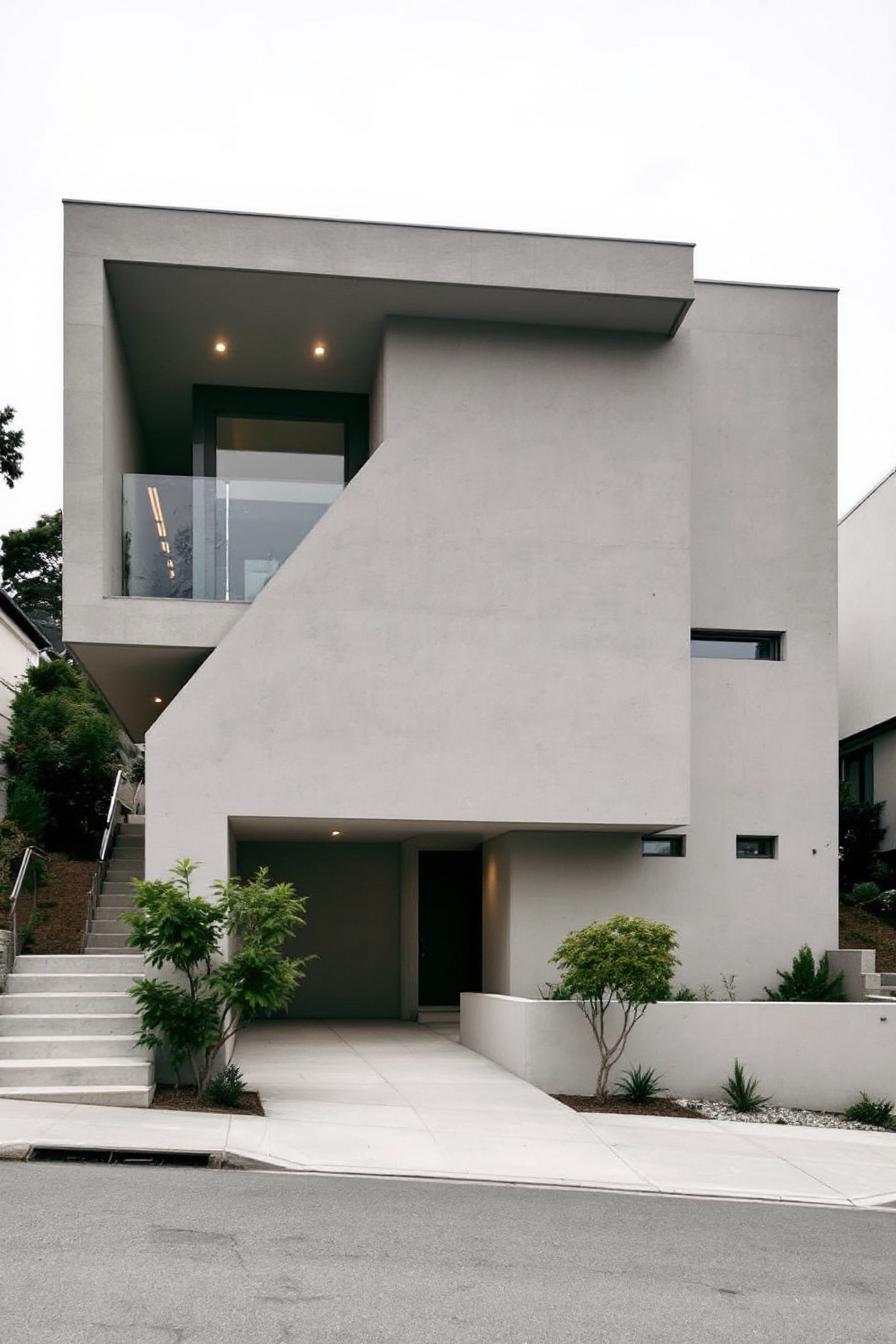 Modern house with geometric design and minimalistic charm