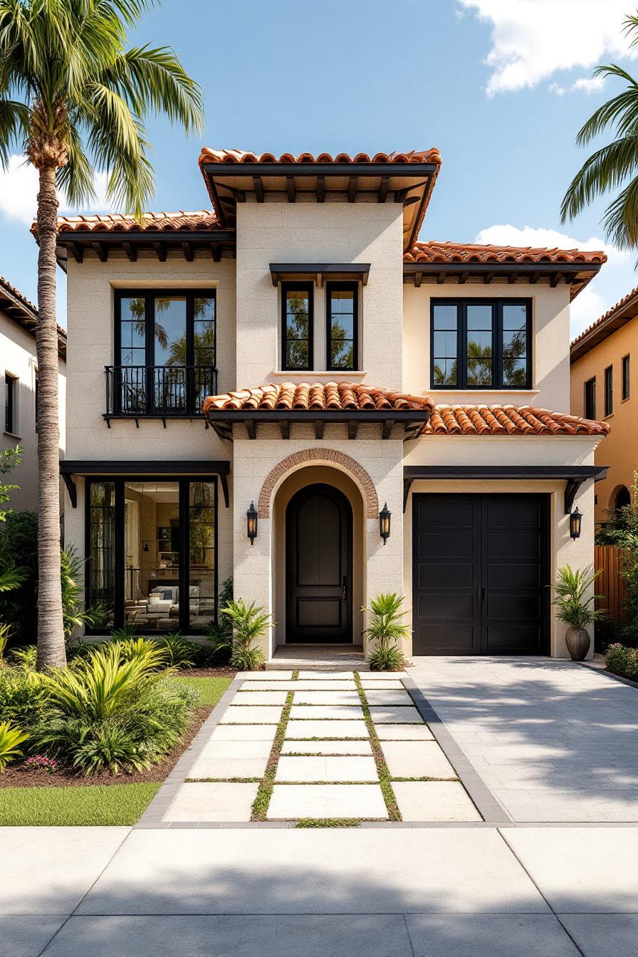 Modern villa with terracotta roof