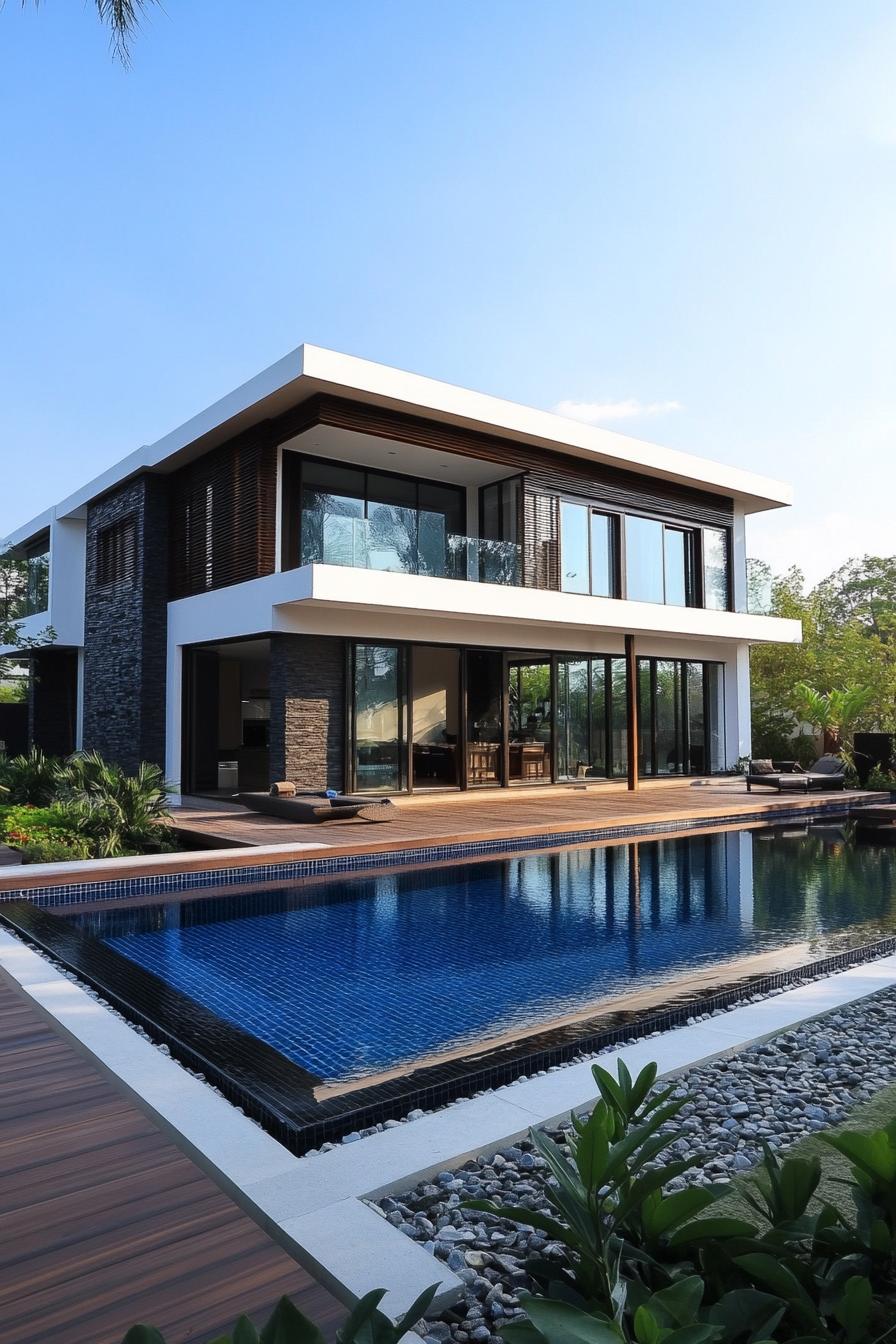 Modern Thai house with pool and garden