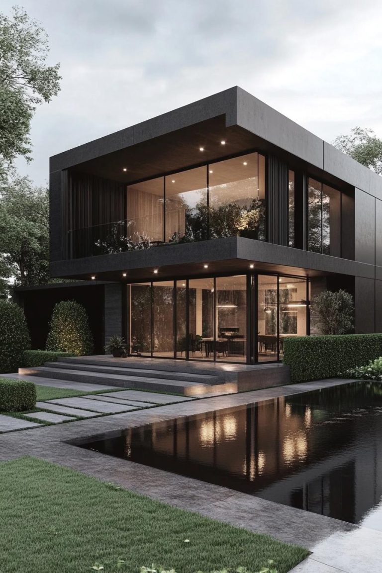 Illustration of 77 Modern House Facade Designs That Stand Out