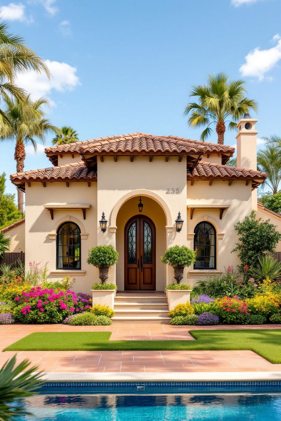 Spanish bungalow with pool and garden