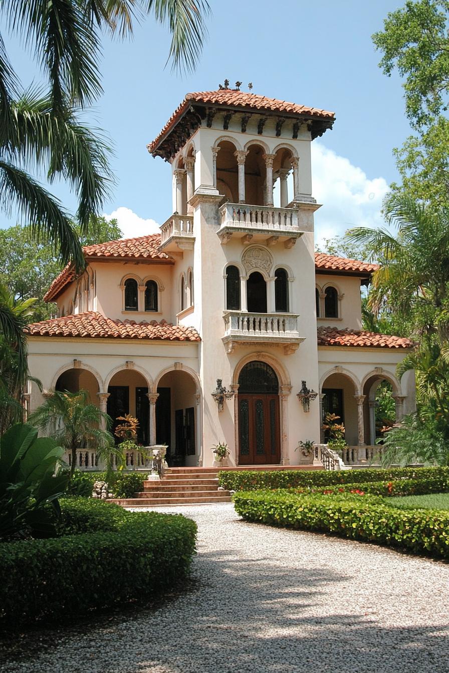 Elegant Mediterranean-style villa with arches